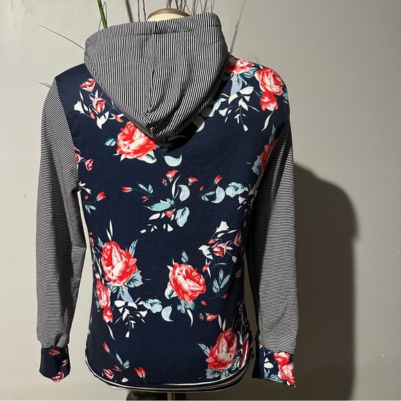 Floral Navy Hoodie by [Brand] - Picture 2 of 2